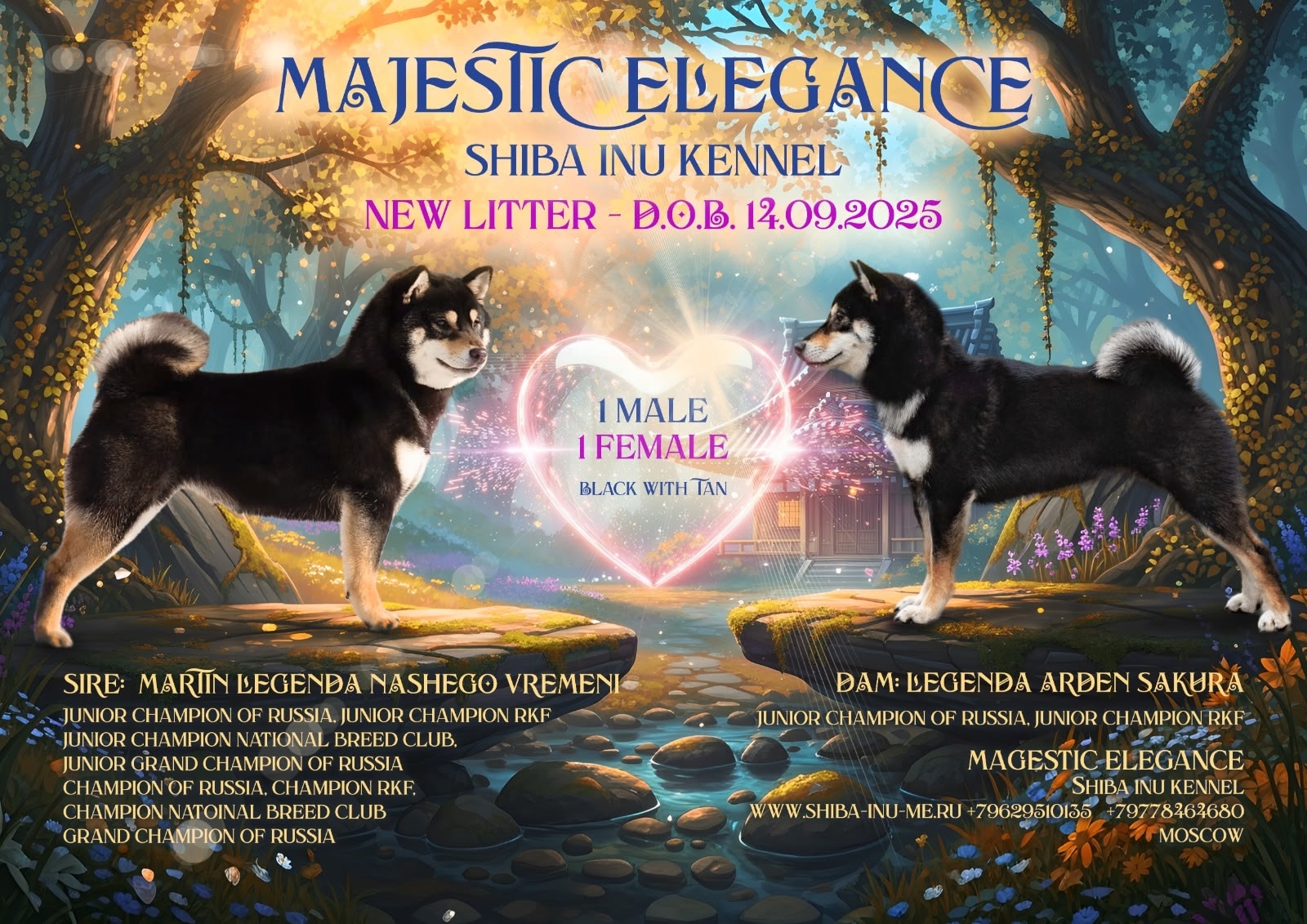 Продажа щенков Сиба-Ину Москва Majestic Elegance в Москве